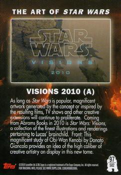 2010 Topps Star Wars Galaxy Series 5 #582 Visions 2010 (A) Back