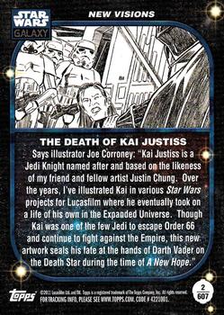 2011 Topps Star Wars Galaxy Series 6 #607 The Death of Kai Justiss Back