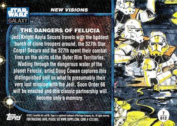 2011 Topps Star Wars Galaxy Series 6 #612 The Dangers of Felucia Back