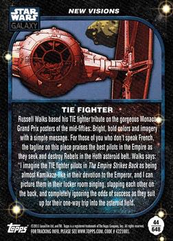 2011 Topps Star Wars Galaxy Series 6 #648 TIE Fighter Back
