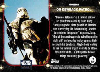 2011 Topps Star Wars Galaxy Series 6 #675 On Dewback Patrol Back