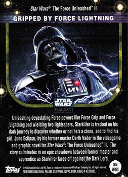 2011 Topps Star Wars Galaxy Series 6 #690 Gripped by Force Lightning Back