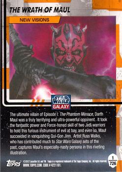 2012 Topps Star Wars Galaxy Series 7 #726 The Wraith of Maul Back