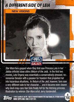 2012 Topps Star Wars Galaxy Series 7 #729 A Different side of Leia Back