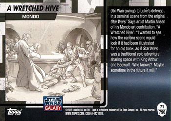 2012 Topps Star Wars Galaxy Series 7 #796 A Wretched Hive Back