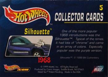 1999 Comic Images Hot Wheels #5 Silhouette Back