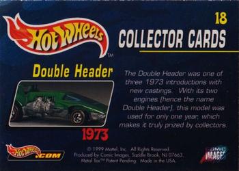 1999 Comic Images Hot Wheels #18 Double Header Back