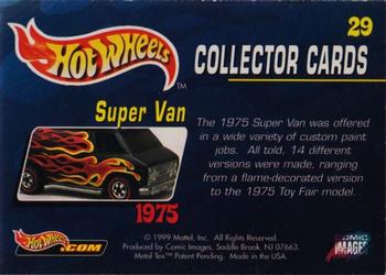 1999 Comic Images Hot Wheels #29 Super Van Back