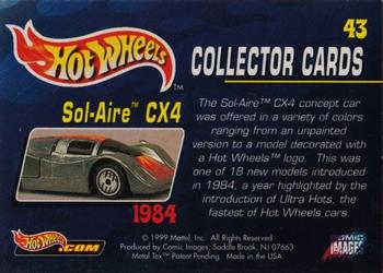 1999 Comic Images Hot Wheels #43 Sol-Aire CX4 Back