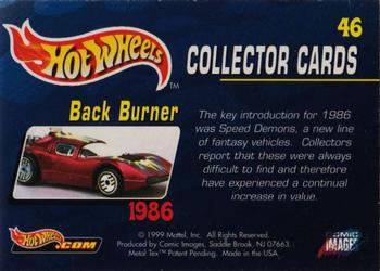 1999 Comic Images Hot Wheels #46 Back Burner Back