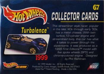1999 Comic Images Hot Wheels #67 Turbolence Back