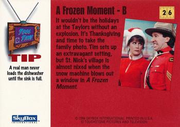 1994 SkyBox Home Improvement #26 A Frozen Moment - B Back