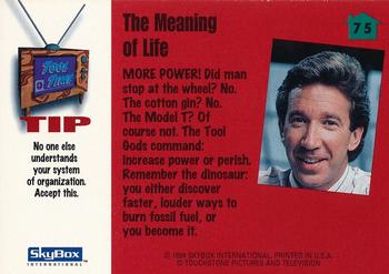 1994 SkyBox Home Improvement #75 The Meaning of Life Back