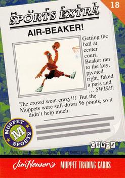 1993 Cardz Muppets #18 Air-Beaker! Back