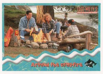 1995 SkyBox Free Willy 2: The Adventure Home #9 Around the campfire Front