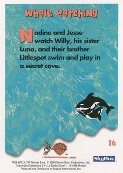 1995 SkyBox Free Willy 2: The Adventure Home #16 Whale watching Back