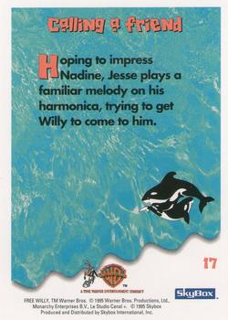 1995 SkyBox Free Willy 2: The Adventure Home #17 Calling a friend Back