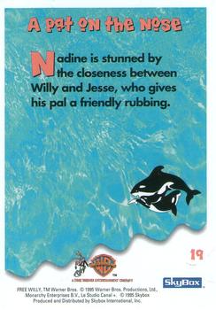 1995 SkyBox Free Willy 2: The Adventure Home #19 A pat on the nose Back