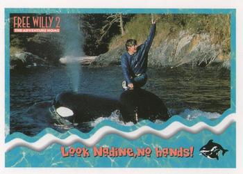 1995 SkyBox Free Willy 2: The Adventure Home #24 Look Nadine, no hands! Front