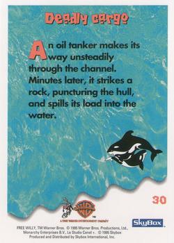1995 SkyBox Free Willy 2: The Adventure Home #30 Deadly cargo Back