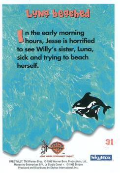 1995 SkyBox Free Willy 2: The Adventure Home #31 Luna beached Back