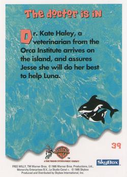 1995 SkyBox Free Willy 2: The Adventure Home #39 The doctor is in Back