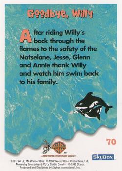 1995 SkyBox Free Willy 2: The Adventure Home #70 Goodbye, Willy Back