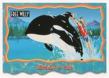 1995 SkyBox Free Willy 2: The Adventure Home #78 Hitchin' a ride Front
