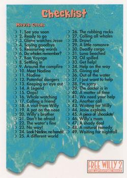1995 SkyBox Free Willy 2: The Adventure Home #90 Checklist Front