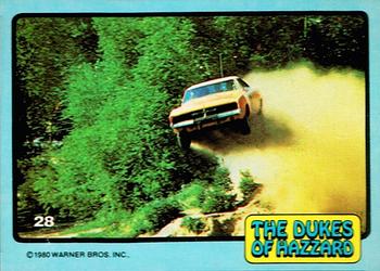1980 Donruss Dukes of Hazzard #28 The General Lee Jumping High Front