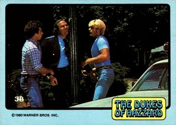 1980 Donruss Dukes of Hazzard #38 Luke, Cletus and Bo Front