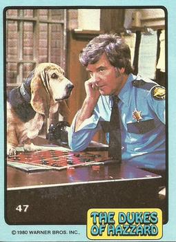 1980 Donruss Dukes of Hazzard #47 Sheriff Rosco & Flash Front