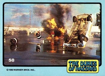 1980 Donruss Dukes of Hazzard #58 Car Crash Wrecked Front