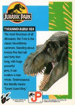 1993 Topps Jurassic Park Gold #3 Tyrannosaurus Rex Back