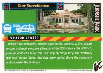 1993 Topps Jurassic Park Gold #9 Visitor Center Back