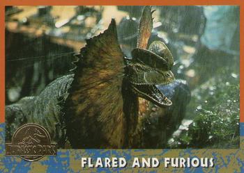 1993 Topps Jurassic Park Gold #45 Flared and Furious Front