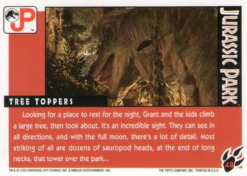 1993 Topps Jurassic Park Gold #48 Tree Toppers Back