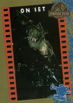 1993 Topps Jurassic Park Gold #75 The Collosal T-Rex Prop Front