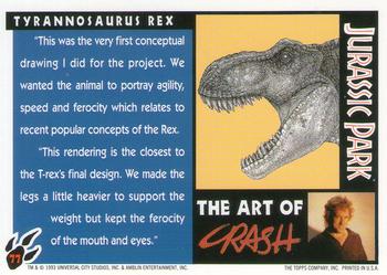 1993 Topps Jurassic Park Gold #77 Tyrannosaurus Rex Back