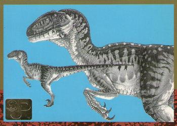 1993 Topps Jurassic Park Gold #79 Velociraptor Front