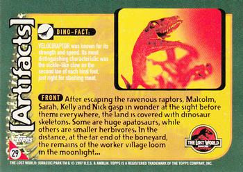1997 Topps The Lost World: Jurassic Park #29 In the Dinosaur Graveyard Back