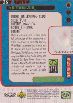 1996 Upper Deck Jonny Quest: The Real Adventures #26 Dr. Jeremiah Surd Back