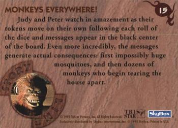 1995 SkyBox Jumanji #15 Monkeys Everywhere! Back