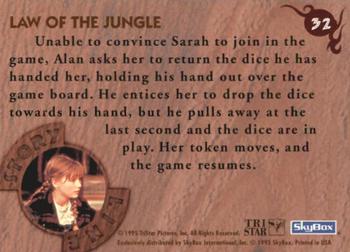 1995 SkyBox Jumanji #32 Law of the Jungle Back