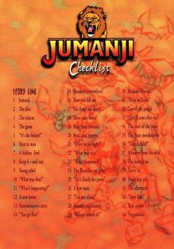 1995 SkyBox Jumanji #90 Checklist Front