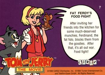 1993 Cardz Tom & Jerry #7 Fat Ferdy's Food Fight Back