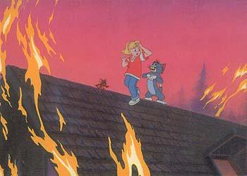 1993 Cardz Tom & Jerry #19 Fire! Front
