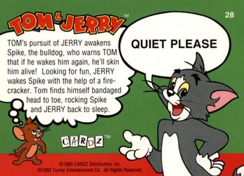 1993 Cardz Tom & Jerry #28 Quiet Please Back
