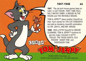1993 Cardz Tom & Jerry #44 1947-1948 Back
