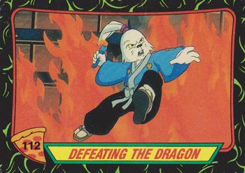 1989 Topps Teenage Mutant Ninja Turtles #112 Defeating the Dragon Front